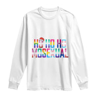 Funny LGBT Christmas Long Sleeve Shirt Ho Ho Ho Mosexual LGBT Flag