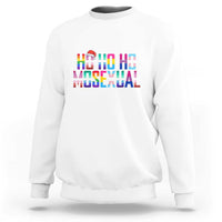 Funny LGBTQ Christmas Sweatshirt Ho Ho Ho Mosexual LGBT Flag - Wonder Print Shop