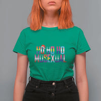 Funny LGBTQ Christmas T Shirt For Women Ho Ho Ho Mosexual LGBT Flag - Wonder Print Shop
