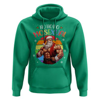 Funny Christmas LGBT Hoodie Ho Ho Ho Mosexual Rainbow Santa