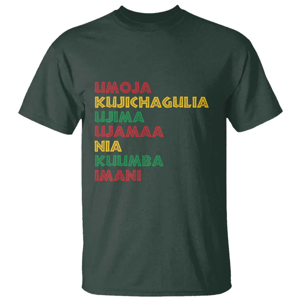 Seven Principles Of Kwanzaa African Nguzo Saba T Shirt - Wonder Print Shop