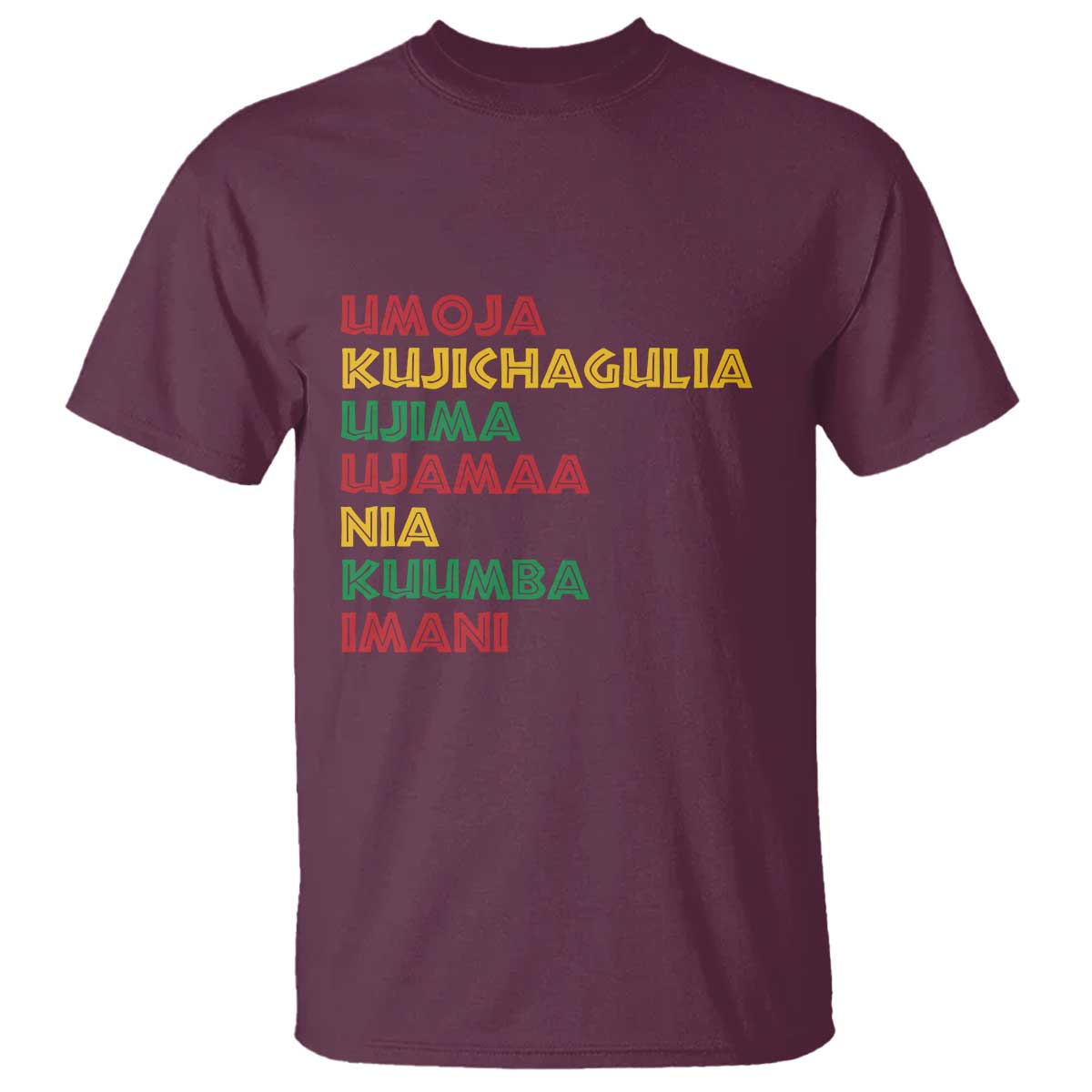 Seven Principles Of Kwanzaa African Nguzo Saba T Shirt - Wonder Print Shop