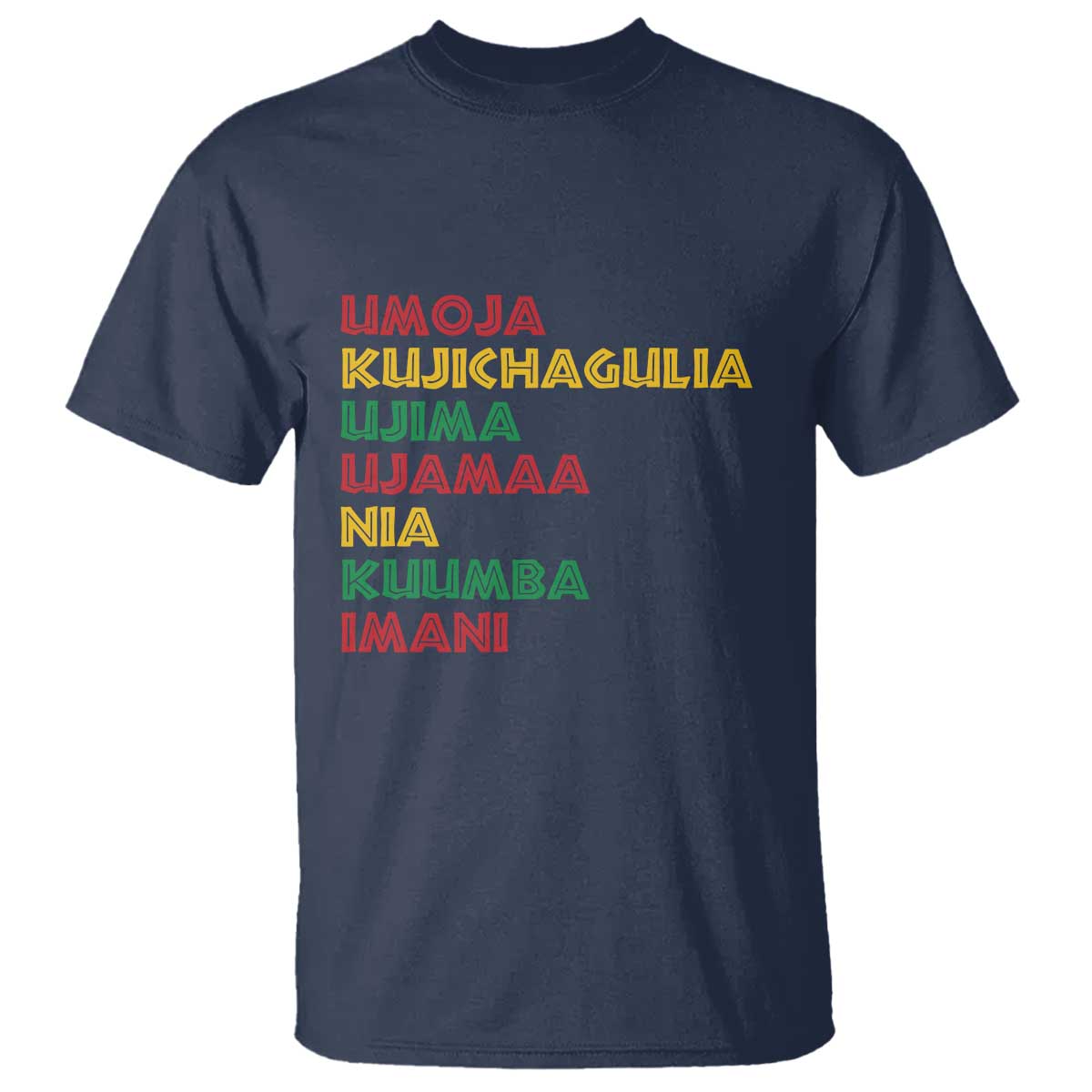 Seven Principles Of Kwanzaa African Nguzo Saba T Shirt - Wonder Print Shop