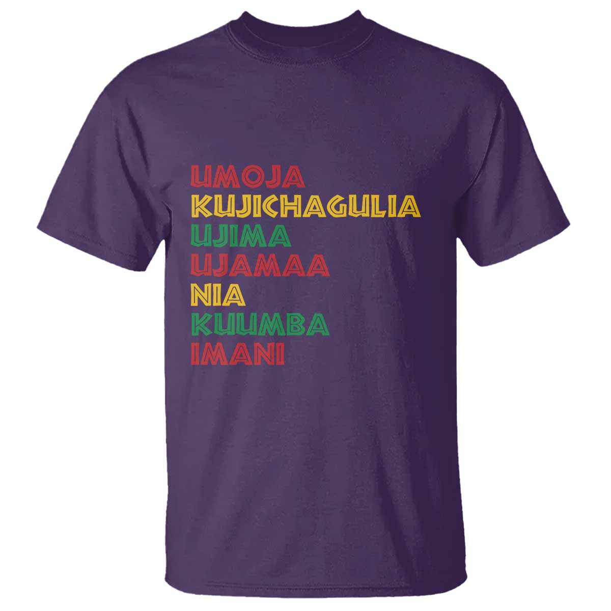 Seven Principles Of Kwanzaa African Nguzo Saba T Shirt - Wonder Print Shop