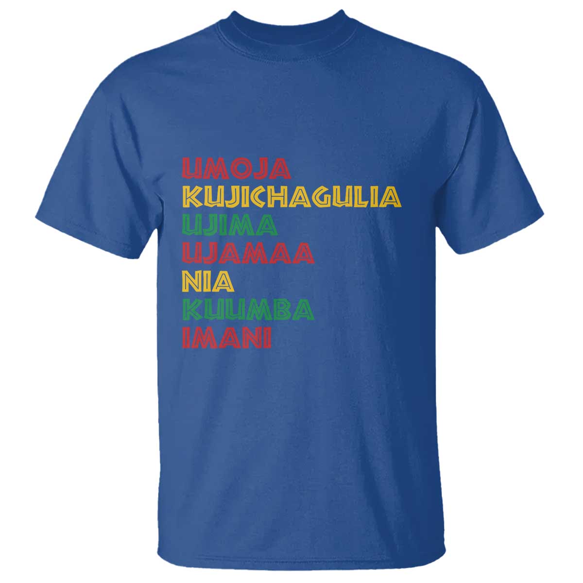 Seven Principles Of Kwanzaa African Nguzo Saba T Shirt - Wonder Print Shop