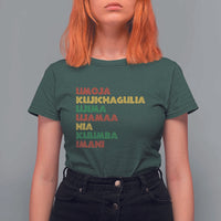 Seven Principles Of Kwanzaa African Nguzo Saba T Shirt For Women - Wonder Print Shop