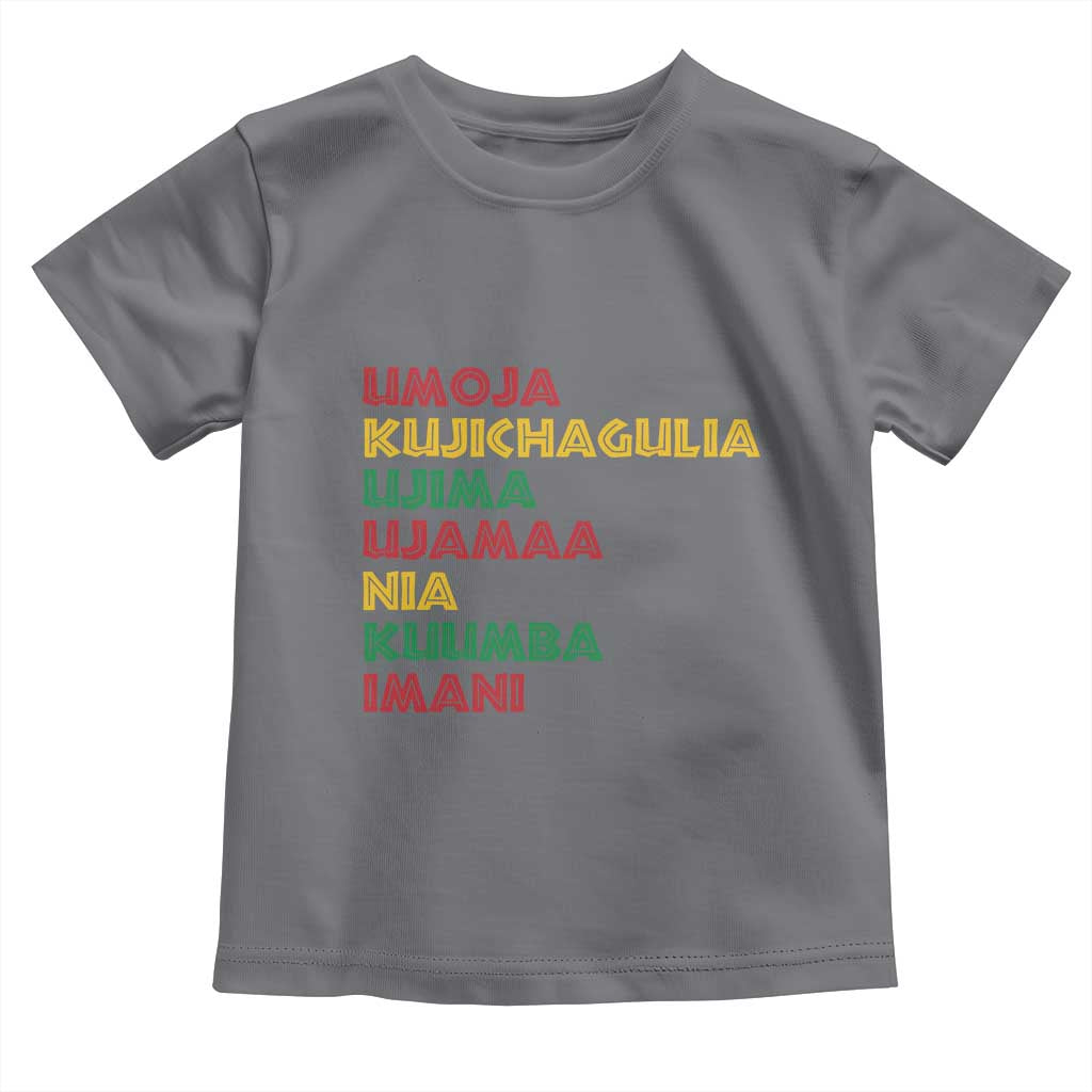 Seven Principles Of Kwanzaa African Nguzo Saba Toddler T Shirt