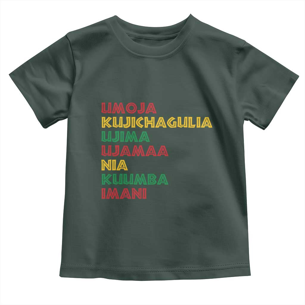 Seven Principles Of Kwanzaa African Nguzo Saba Toddler T Shirt