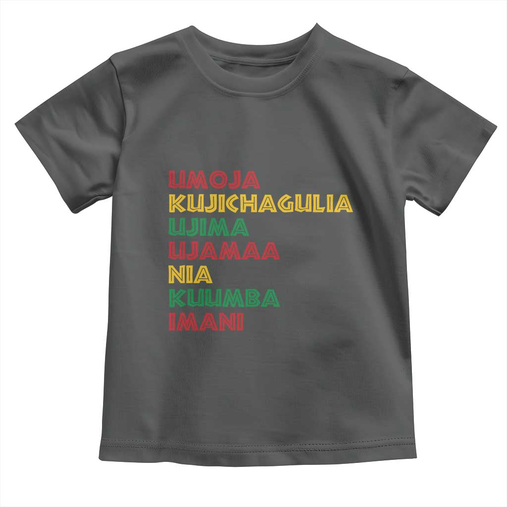 Seven Principles Of Kwanzaa African Nguzo Saba Toddler T Shirt