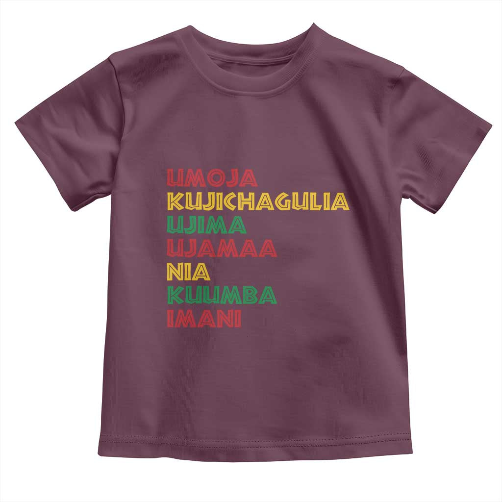 Seven Principles Of Kwanzaa African Nguzo Saba Toddler T Shirt