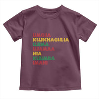 Seven Principles Of Kwanzaa African Nguzo Saba Toddler T Shirt
