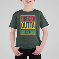 Funny Straight Outta Kwanzaa African American Heritage T Shirt For Kid - Wonder Print Shop