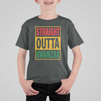 Funny Straight Outta Kwanzaa African American Heritage T Shirt For Kid - Wonder Print Shop