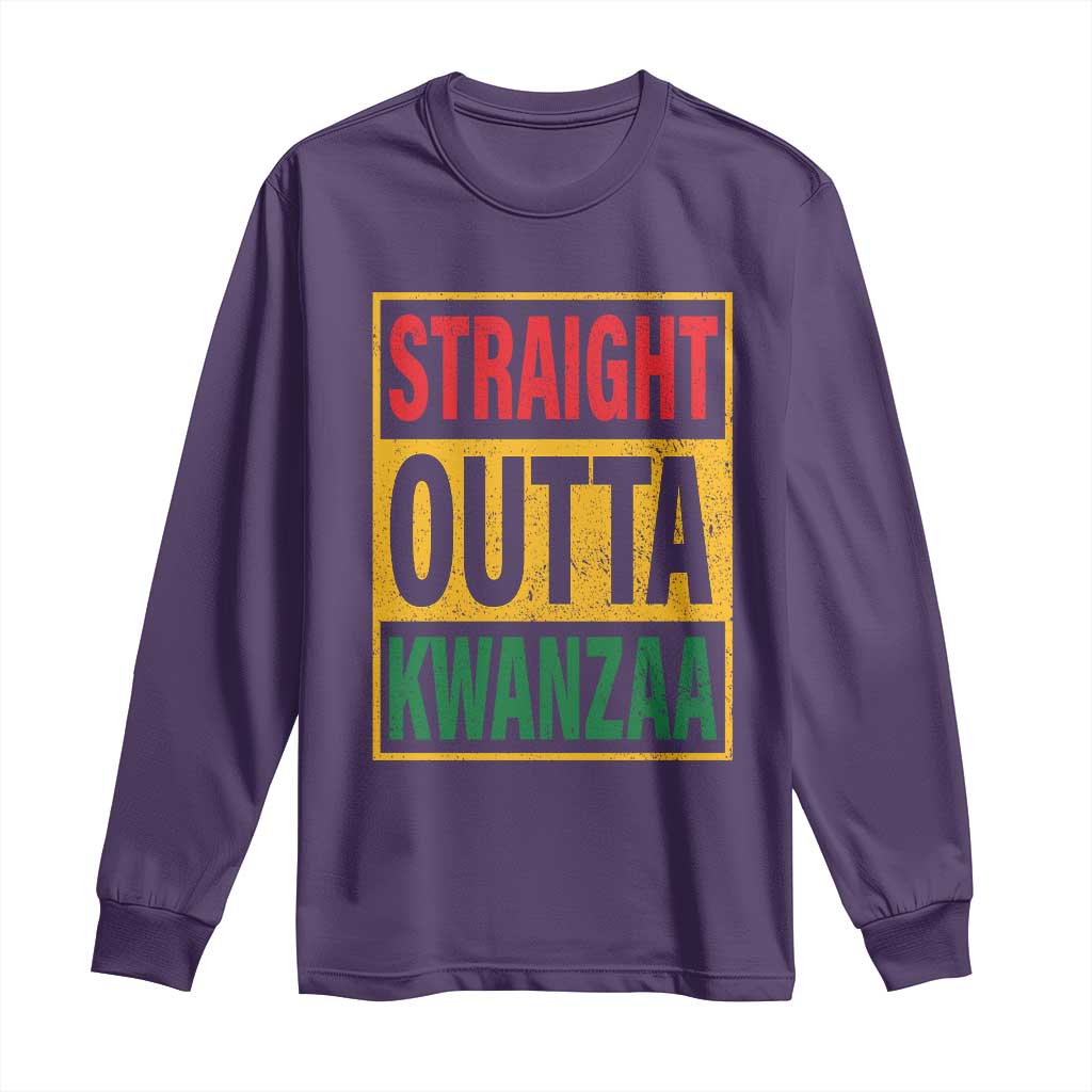 Funny Straight Outta Kwanzaa African American Heritage Long Sleeve Shirt