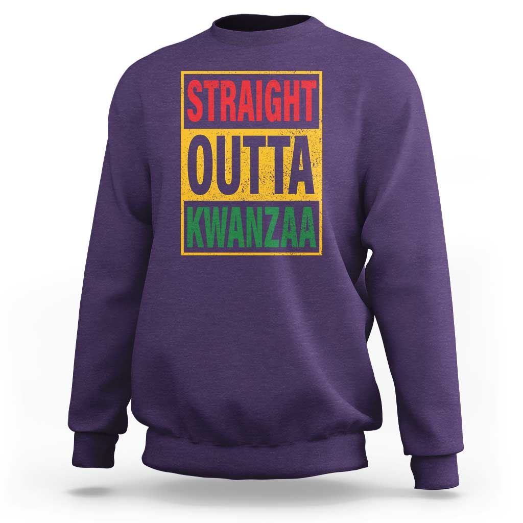 Funny Straight Outta Kwanzaa African American Heritage Sweatshirt - Wonder Print Shop
