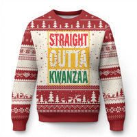 Funny Straight Outta Kwanzaa African American Heritage Ugly Christmas Sweater - Wonder Print Shop