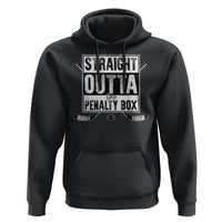 Funny Ice Hockey Hoodie Straight Outta The Penalty Box Vintage Ice Hockey Sticks