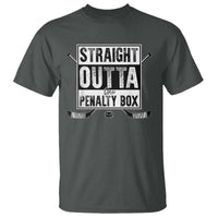 Funny Ice Hockey T Shirt Straight Outta The Penalty Box Vintage Ice Hockey Sticks - Wonder Print Shop
