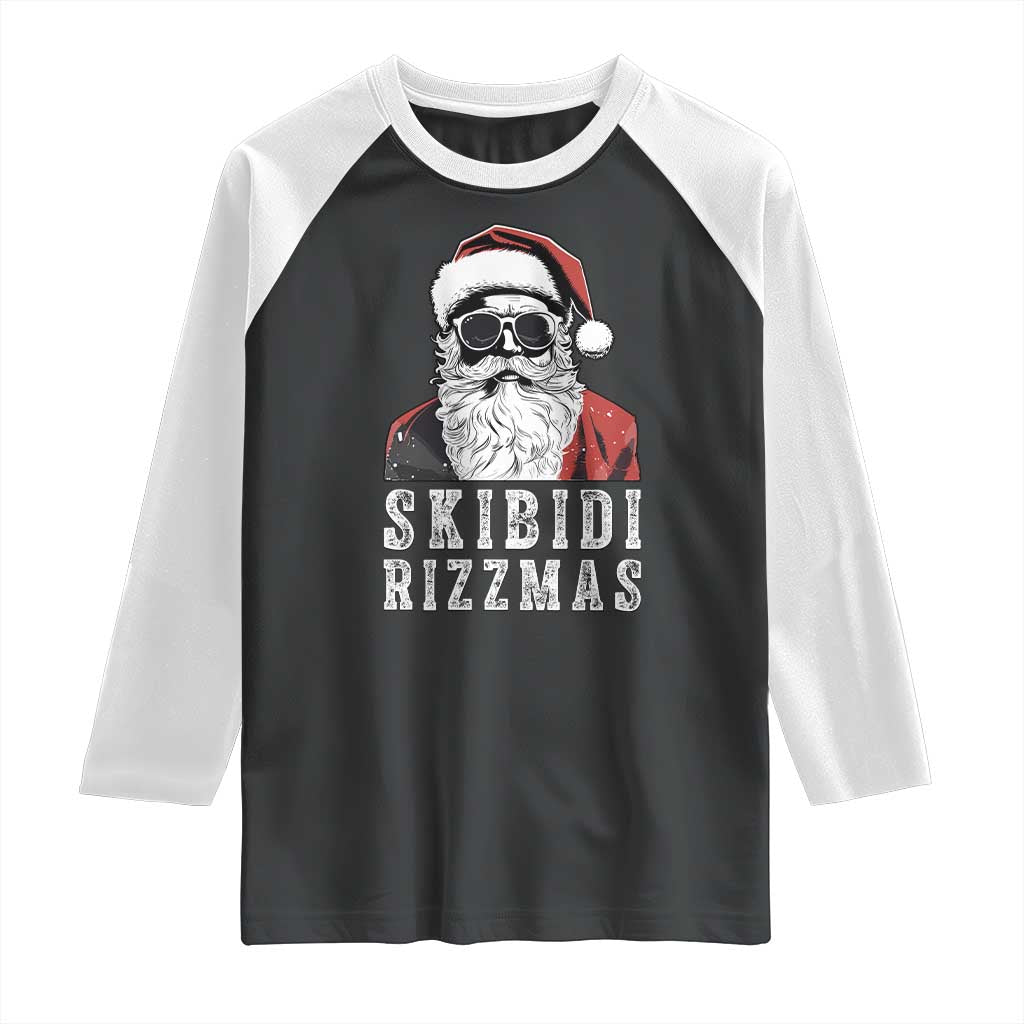 Funny Christmas Santa Raglan Shirt Skibidi Rizzmas Cool Charisma Rizz Santa Claus - Wonder Print Shop