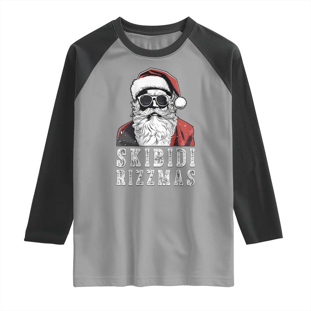 Funny Christmas Santa Raglan Shirt Skibidi Rizzmas Cool Charisma Rizz Santa Claus - Wonder Print Shop