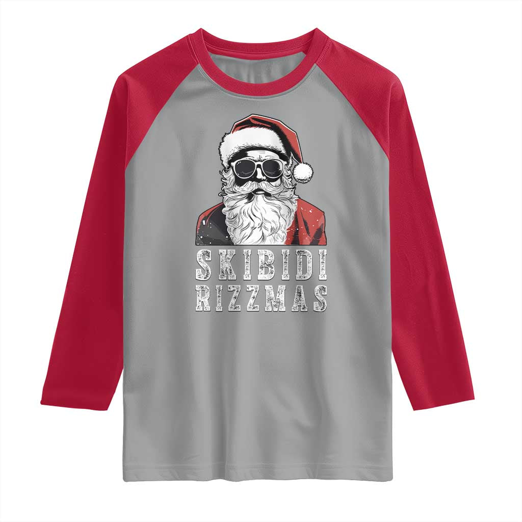 Funny Christmas Santa Raglan Shirt Skibidi Rizzmas Cool Charisma Rizz Santa Claus - Wonder Print Shop