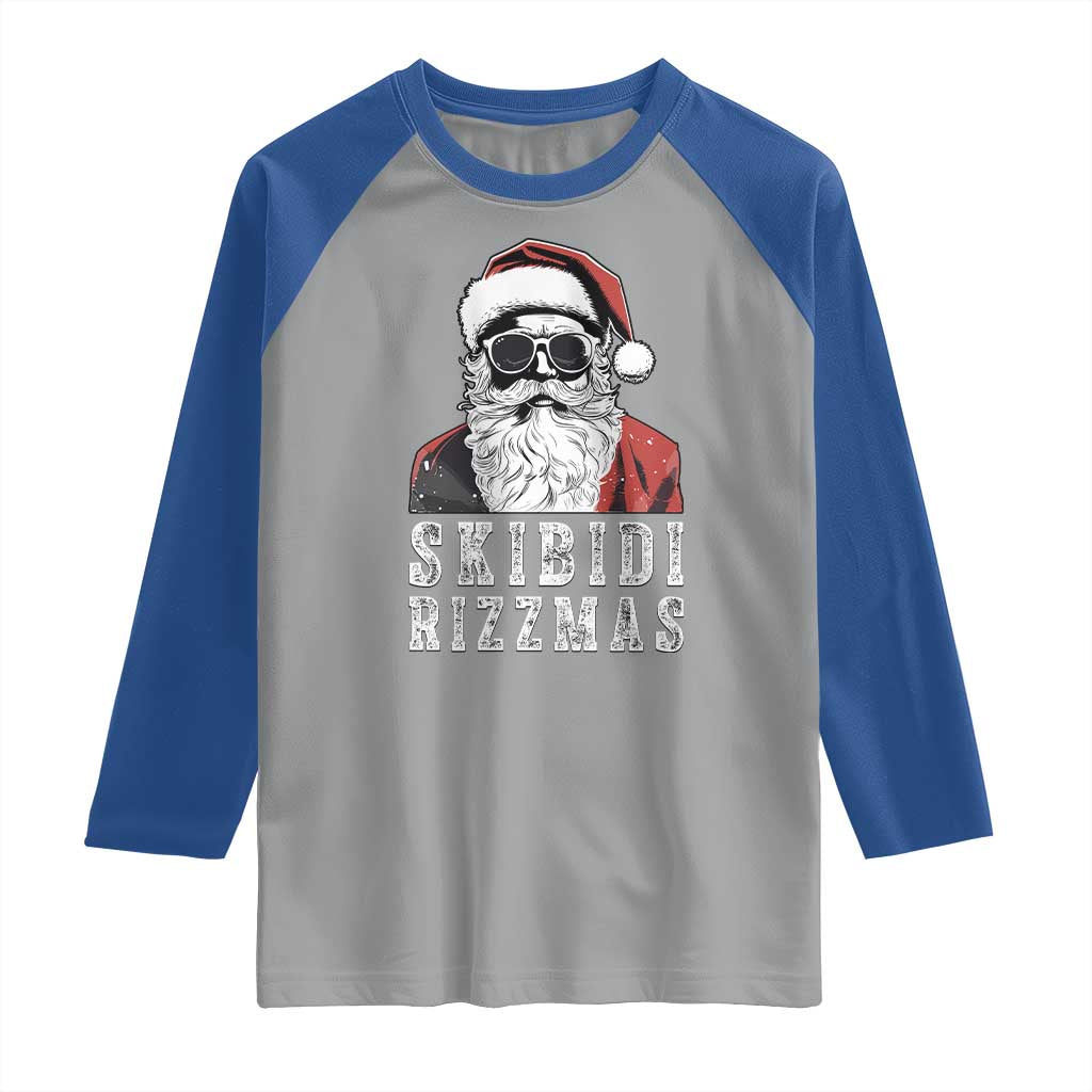 Funny Christmas Santa Raglan Shirt Skibidi Rizzmas Cool Charisma Rizz Santa Claus - Wonder Print Shop