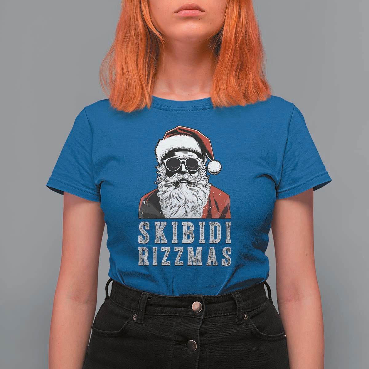 Funny Christmas Santa T Shirt For Women Skibidi Rizzmas Cool Charisma Rizz Santa Claus - Wonder Print Shop