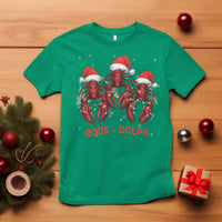 Funny Christmas Cajun Louisiana T Shirt Roux-Dolph Crawfish Reindeers Santa Hat - Wonder Print Shop