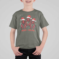 Funny Christmas Cajun Louisiana T Shirt For Kid Roux-Dolph Crawfish Reindeers Santa Hat - Wonder Print Shop