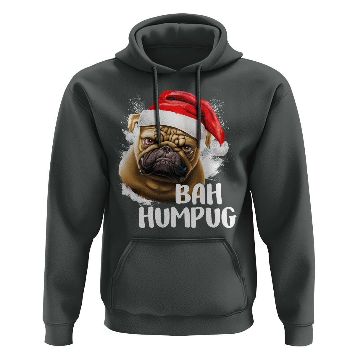 Funny Christmas Pug Dog Hoodie Bah Humpug Humbug Cute Pet