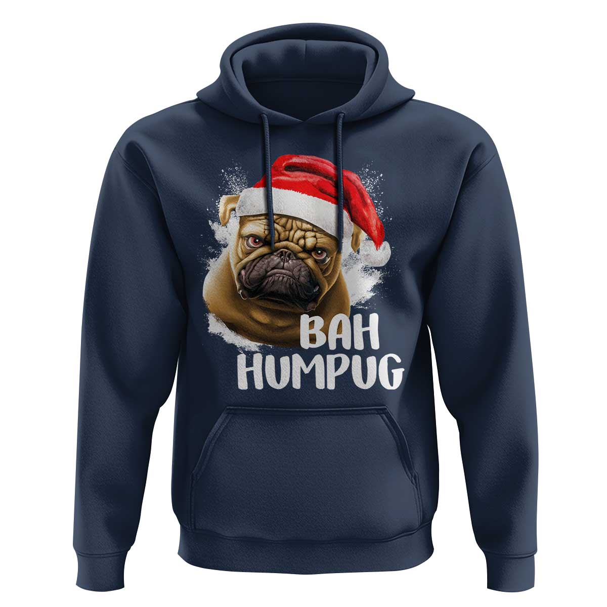 Funny Christmas Pug Dog Hoodie Bah Humpug Humbug Cute Pet