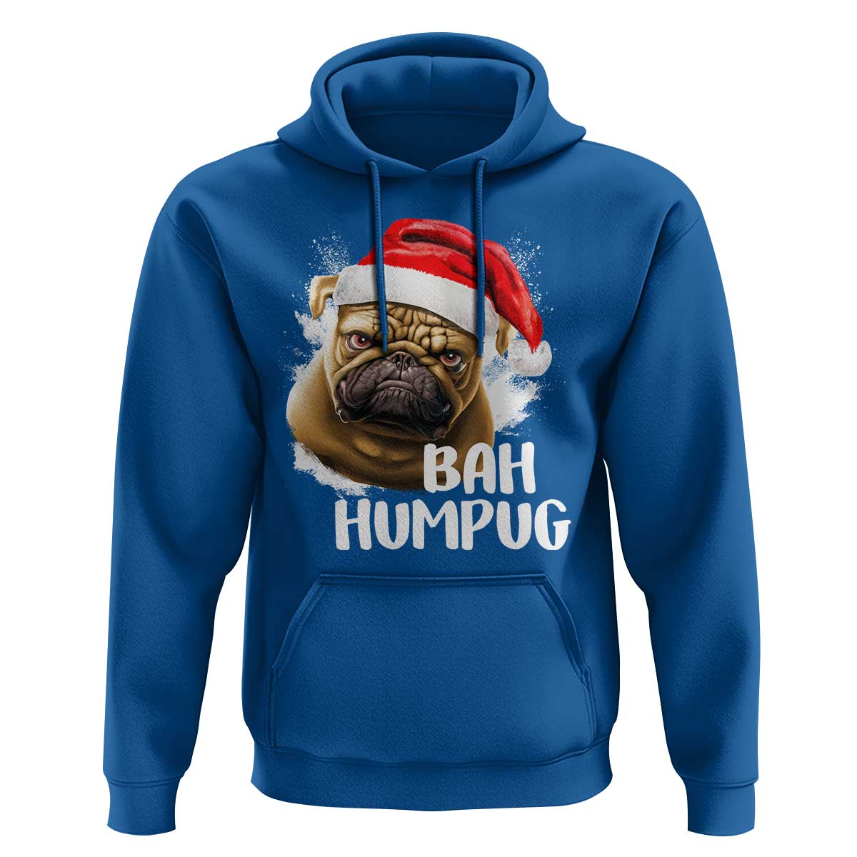 Funny Christmas Pug Dog Hoodie Bah Humpug Humbug Cute Pet