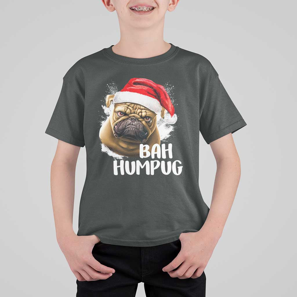 Funny Christmas Pug Dog T Shirt For Kid Bah Humpug Humbug Cute Pet - Wonder Print Shop