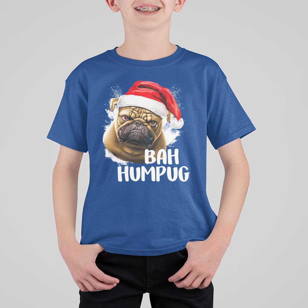 Funny Christmas Pug Dog T Shirt For Kid Bah Humpug Humbug Cute Pet - Wonder Print Shop