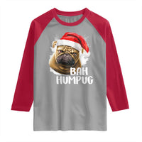 Funny Christmas Pug Dog Raglan Shirt Bah Humpug Humbug Cute Pet - Wonder Print Shop