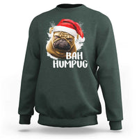 Funny Christmas Pug Dog Sweatshirt Bah Humpug Humbug Cute Pet - Wonder Print Shop