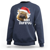 Funny Christmas Pug Dog Sweatshirt Bah Humpug Humbug Cute Pet - Wonder Print Shop
