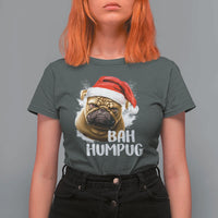Funny Christmas Pug Dog T Shirt For Women Bah Humpug Humbug Cute Pet - Wonder Print Shop