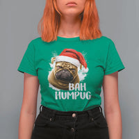 Funny Christmas Pug Dog T Shirt For Women Bah Humpug Humbug Cute Pet - Wonder Print Shop