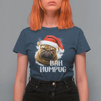 Funny Christmas Pug Dog T Shirt For Women Bah Humpug Humbug Cute Pet - Wonder Print Shop