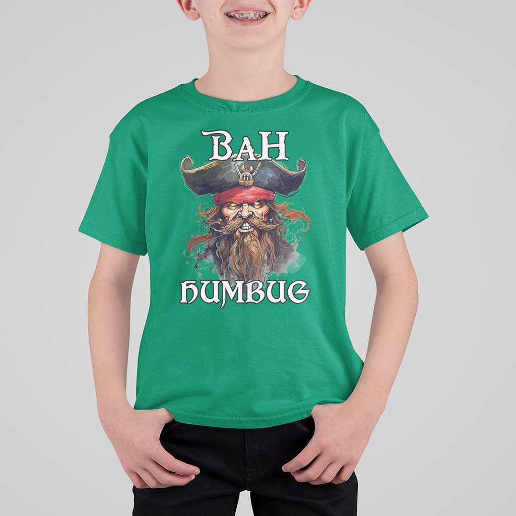 Funny Bah Humbug Christmas Pirate T Shirt For Kid - Wonder Print Shop