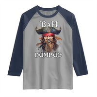 Funny Bah Humbug Christmas Pirate Raglan Shirt - Wonder Print Shop
