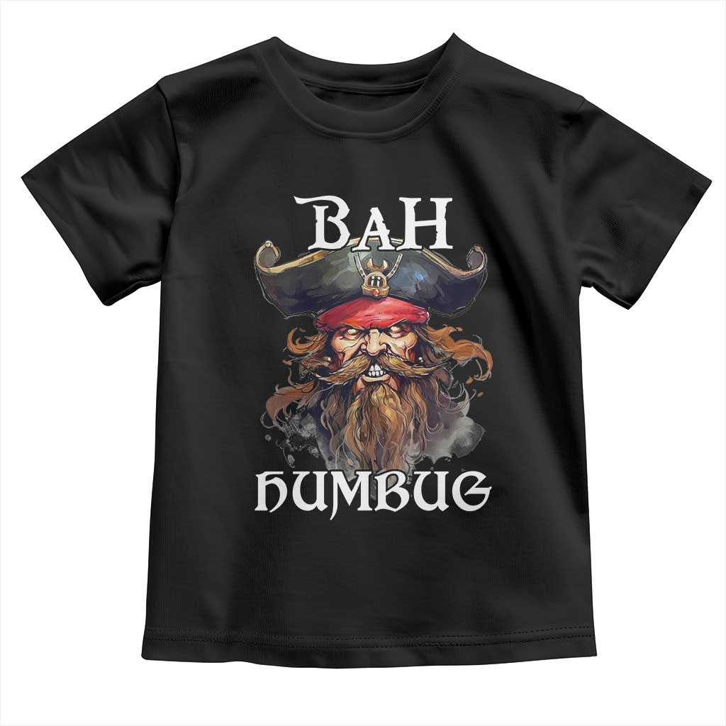 Funny Bah Humbug Christmas Pirate Toddler T Shirt