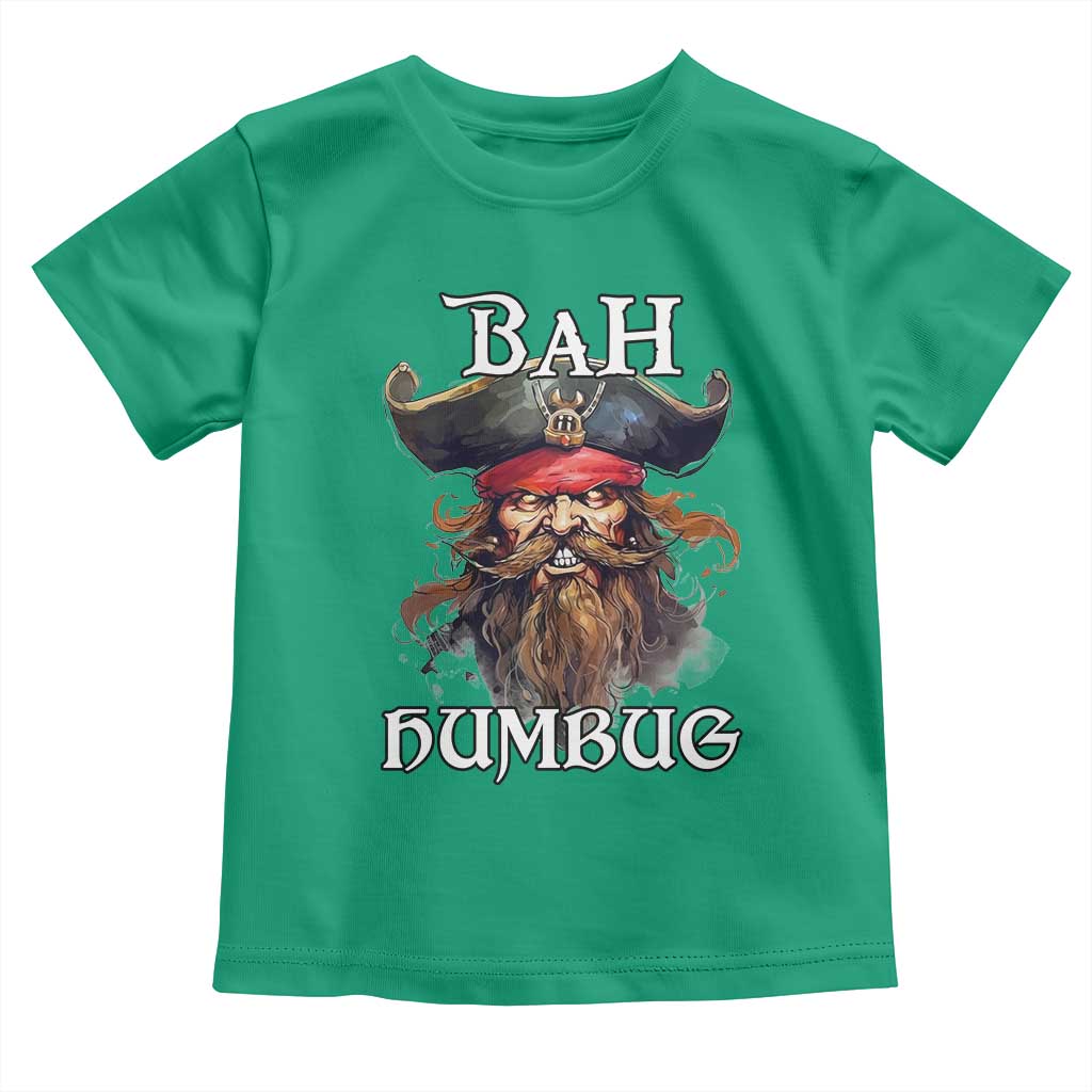 Funny Bah Humbug Christmas Pirate Toddler T Shirt