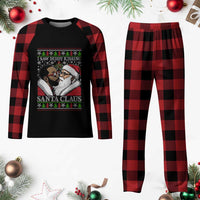 Funny I Saw Diddy Kissing Santa Claus Xmas Mistletoe Plaid Pajama Set - Wonder Print Shop