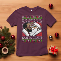 Funny I Saw Diddy Kissing Santa Claus Christmas Mistletoe T Shirt - Wonder Print Shop