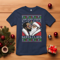 Funny I Saw Diddy Kissing Santa Claus Christmas Mistletoe T Shirt - Wonder Print Shop