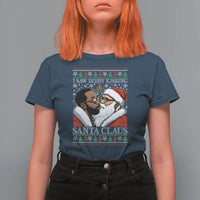 Funny I Saw Diddy Kissing Santa Claus Christmas Mistletoe T Shirt For Women - Wonder Print Shop