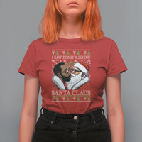 Funny I Saw Diddy Kissing Santa Claus Christmas Mistletoe T Shirt For Women - Wonder Print Shop