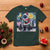 Funny Christmas Santa Godzilla Japanese Monster Starry Night T Shirt - Wonder Print Shop